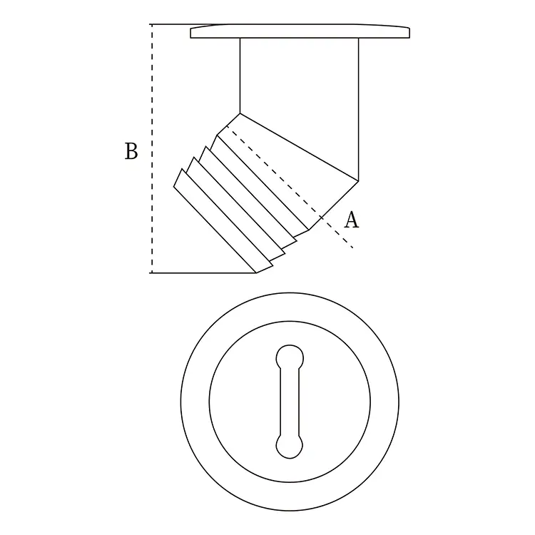 316 Stainless Steel Marine 45 Degree Deck Filler With Key